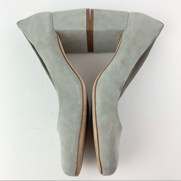 Bernardo The Jackie Suede Grey Square Toe Heel 9 - Picture 10 of 16